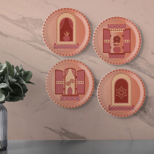 vibrant-bohemian-art-for-spaces-collage-porcelain-plate-set-of-4