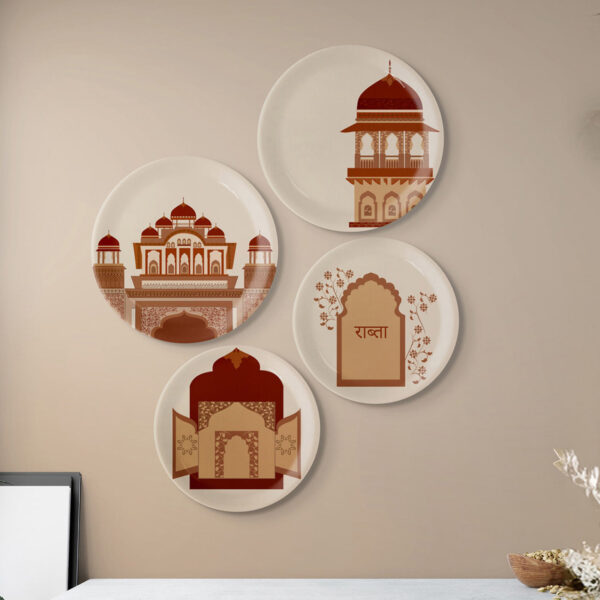 opulence-and-hospitality-in-palaces-collage-porcelain-plate-set-of-4
