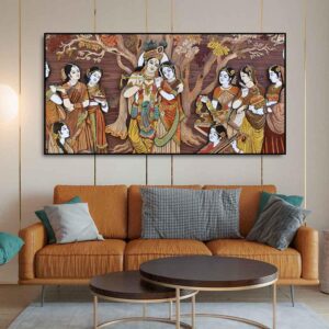 radha-krishna-rasleela-canvas-wall-painting