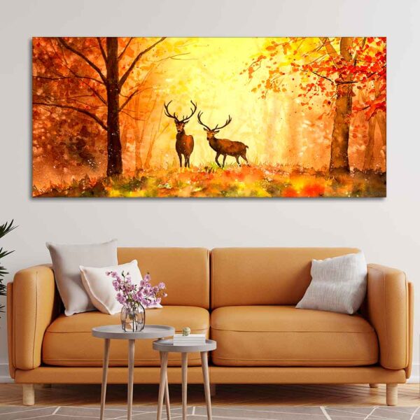 beautiful-forest-deer-big-canvas-wall-painting