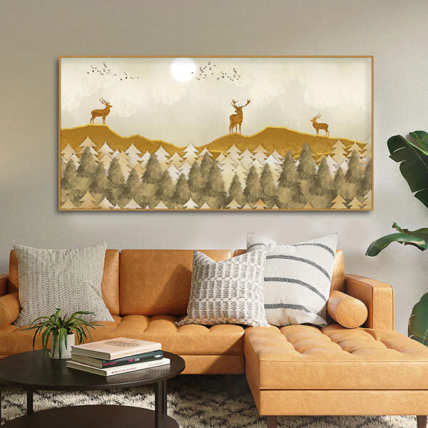 beautiful-golden-deers-premium-canvas-wall-painting-1