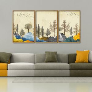 beautiful-mountain-landscape-with-trees-premium-floating-canvas-wall-painting-set-of-three-1