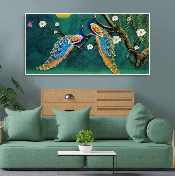 beautiful-pair-of-peacock-canvas-wall-painting-1