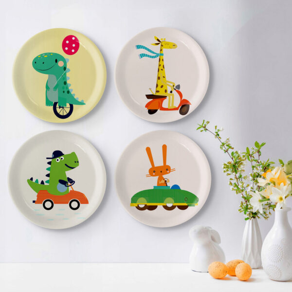 playful-art-for-kids-rooms-collage-porcelain-plate-set-of-4