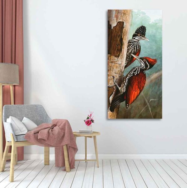 ivory-billed-woodpecker-canvas-wall-painting-for-hall