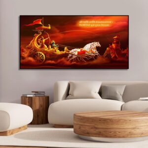 krishna-and-arjuna-at-battlefield-of-mahabharata-canvas-wall-painting
