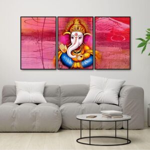 lord-ganesha-abstract-art-floating-canvas-wall-painting-set-of-three
