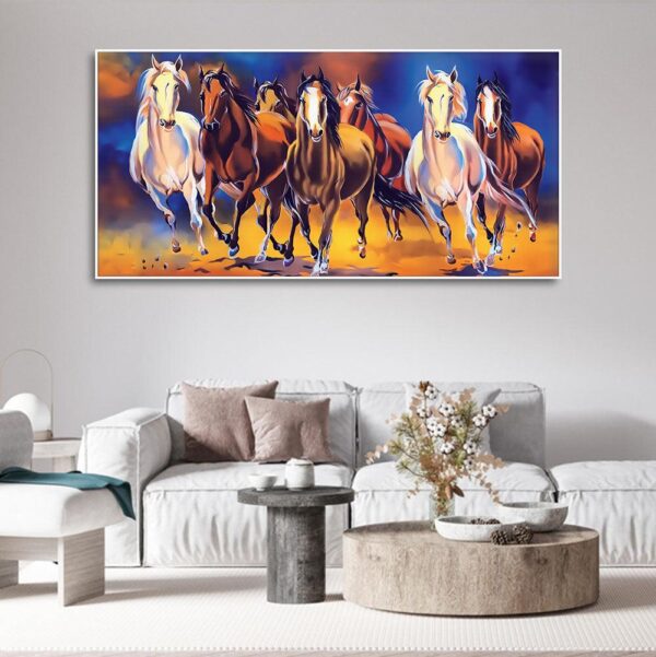 seven-horses-running-in-field-canvas-wall-painting