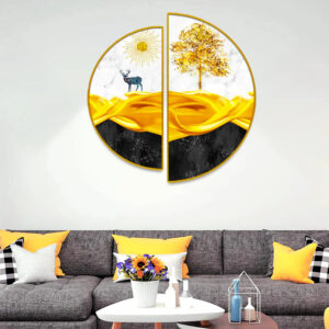 golden-trees-mountains-semi-circle-canvas-wall-art-paintings