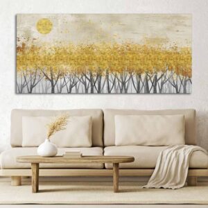 golden-leaf-trees-canvas-wall-painting