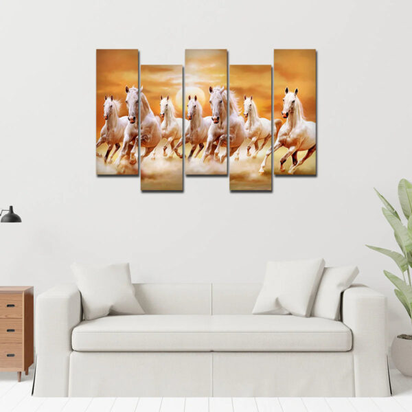 seven-running-horses-wall-painting-canvas-painting-premium-5-pieces