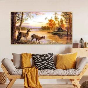 golden-sunset-lake-panoramic-canvas-painting