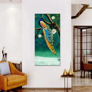 beautiful-peacock-in-natural-setting-canvas-painting