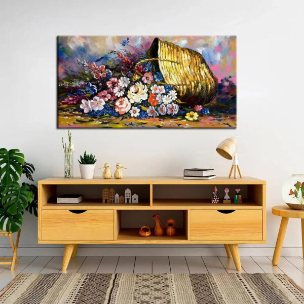 graceful-large-canvas-painting-displaying-beautiful-flowers-in-baskets