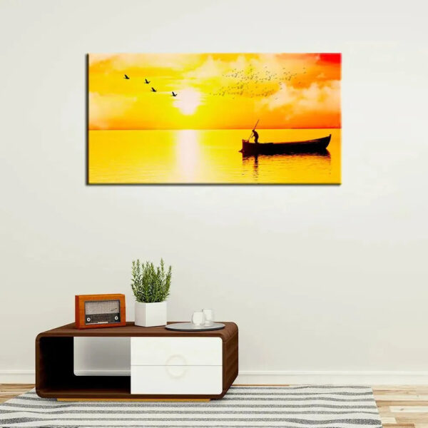 elegant-panoramic-canvas-painting-showcasing-a-tranquil-sunset-and-rowboat