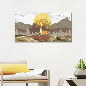 minimalist-deer-in-scenery-canvas-printed-painting-with-modern-appeal