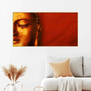 contemporary-buddha-painting-on-crimson-canvas