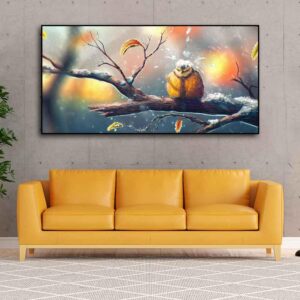 canvas-wall-painting-of-bird-in-winters